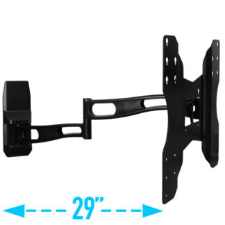 EON 40112 Full Motion Long Reach TV Wall Mount | 29-Inch Extension Articulating Arm | Fits 32"-65" TVs | 90-Degree Swivel & Post-Installation Leveling