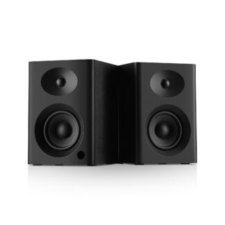 3-Inch Bookshelf TV Speakers, 60W Max Speakers for TV, Compact Soundbar Alternative, Bluetooth 5.3 Stereo Pair with RCA to 3.5mm Input, Clear Sound for Home Theater & Gaming - Black, 4 Inches