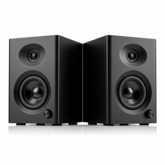 3-Inch Bookshelf TV Speakers, 60W Max Speakers for TV, Compact Soundbar Alternative, Bluetooth 5.3 Stereo Pair with RCA to 3.5mm Input, Clear Sound for Home Theater & Gaming - Black, 3 inches